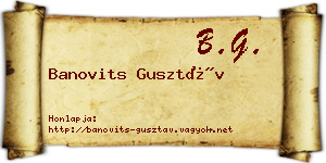 Banovits Gusztáv névjegykártya